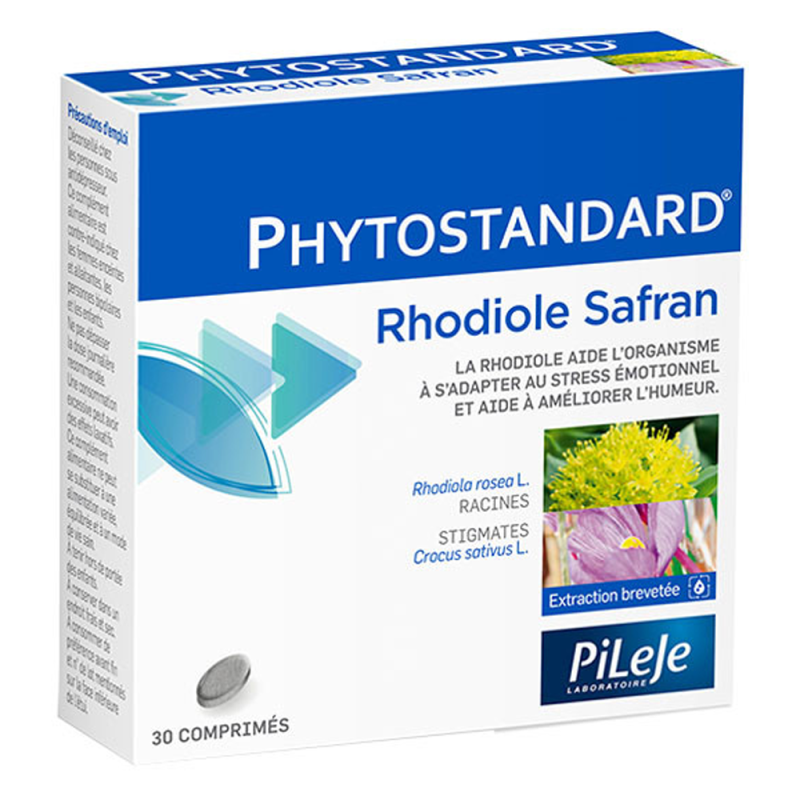 Pileje Phytostandard Rhodiole Safran 30 comprimés