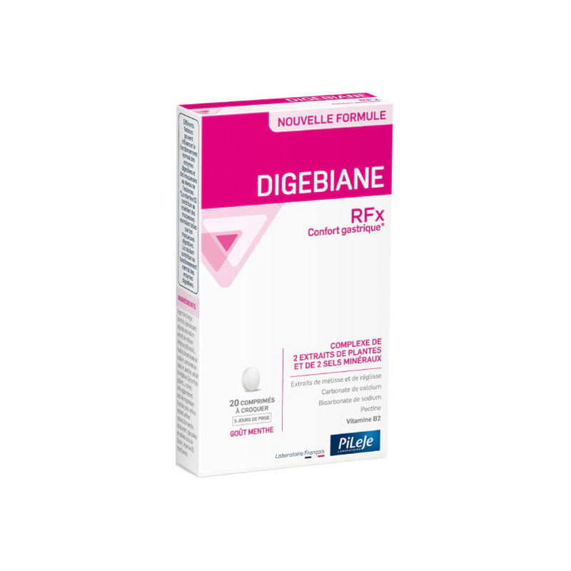 Pileje Digebiane RFx goût menthe 20 comprimés