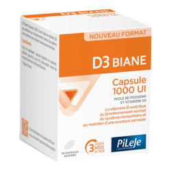 Pileje D3 Biane 1000 UI Vitamine 90 capsules marines
