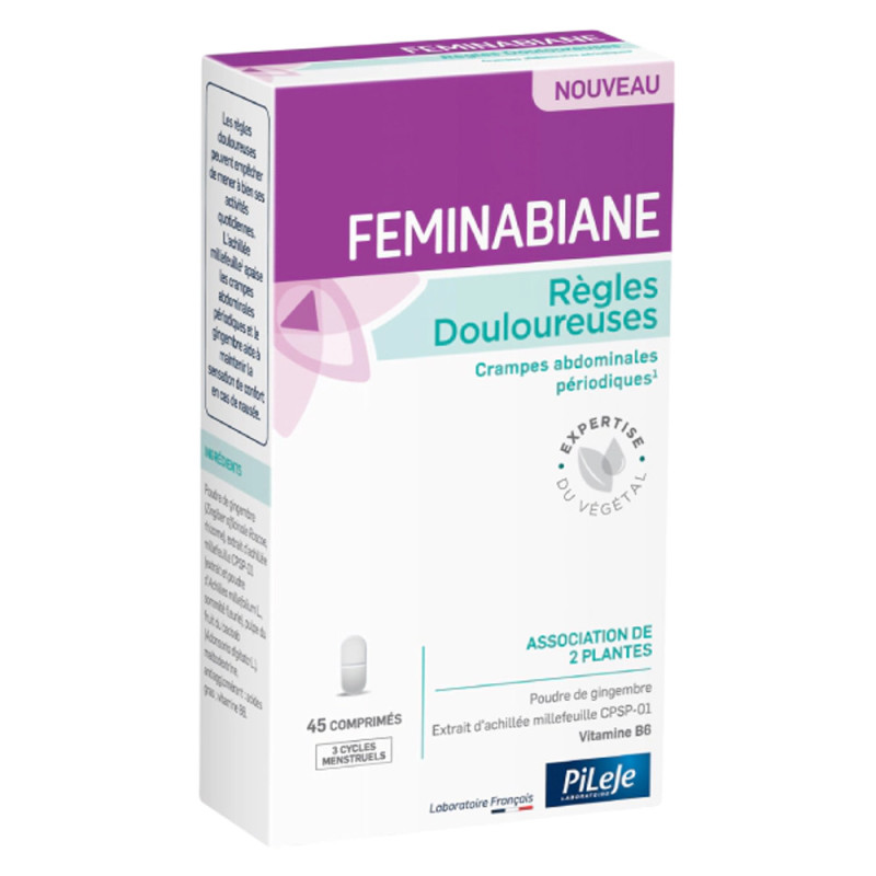Pileje Feminabiane Règles douloureuses 45 comprimés