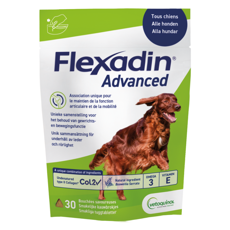 Vetoquinol Flexadin Advanced Boswellia chiens 30 bouchées