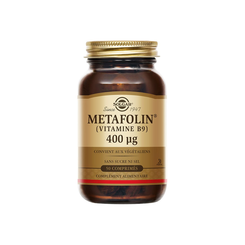 Solgar Metafolin Vitamine B9 400 µg 50 comprimés