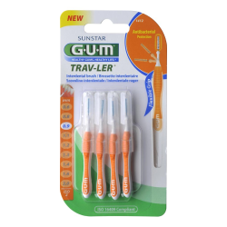 GUM Trav-ler Brossette 0,9 mm par 4 unités ref 1412