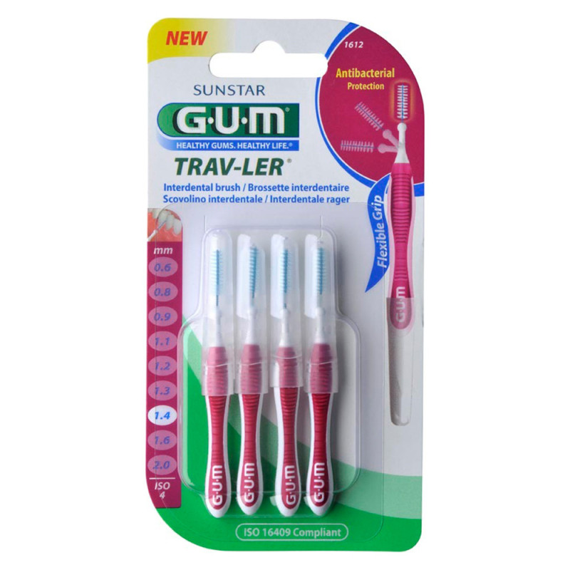 GUM Trav-ler 1612 Brossettes interdentaires 1,4 mm par 6 unités