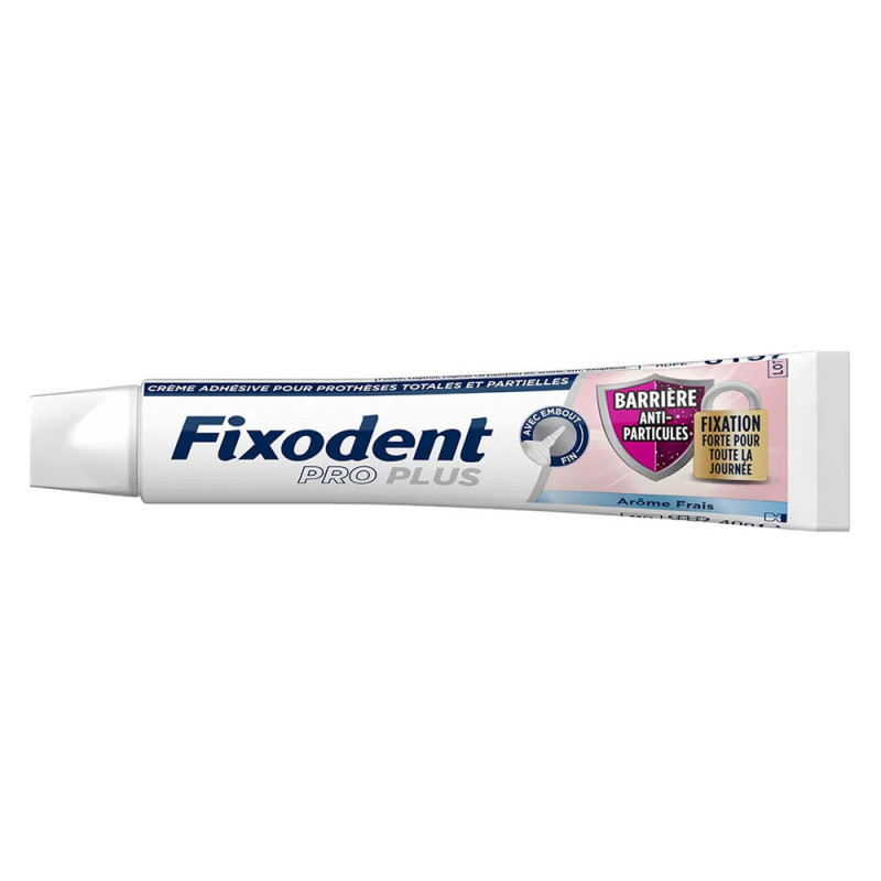 Fixodent Pro Plus Barrière anti-particules arôme frais 40gr