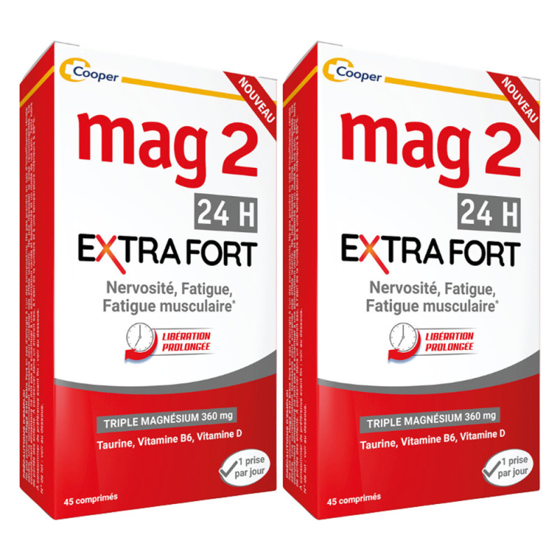 Cooper Mag2 24H Extra Fort 2x45 comprimés