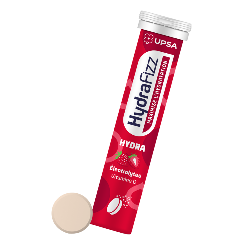 Upsa Hydrafizz Hydra +fraise 16 comprimés effervescents