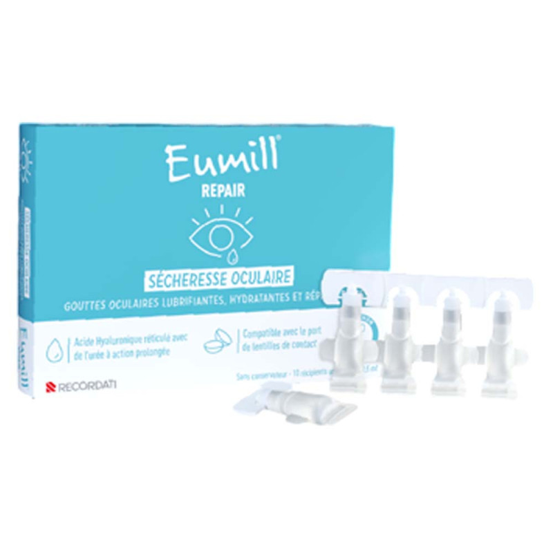 Eumill Repair Sécheresse oculaire 10 unidoses de 0,5ml