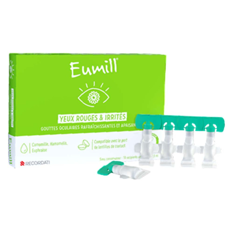 Eumill Yeux Rouges & Irrités Gouttes oculaires 10 unidoses de 0.5ml