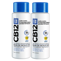 CB12 Bain de bouche menthe sans alcool lot de 2x250ml