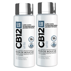 CB12 Bain de bouche White menthe poivrée sans alcool lot de 2x250ml