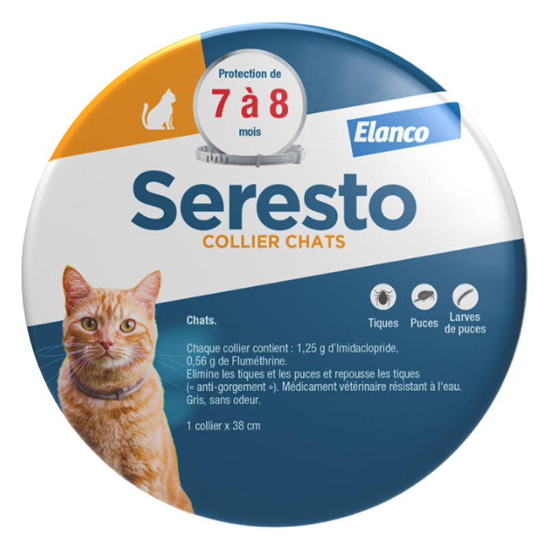 Seresto Collier Antiparasitaire Chats 1 collier x 38cm