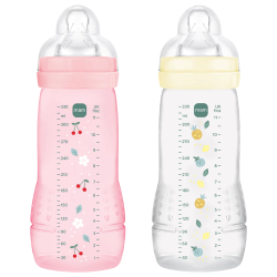 MAM Easy Active 2 biberons 6 mois et + Berry Pearl 330ml