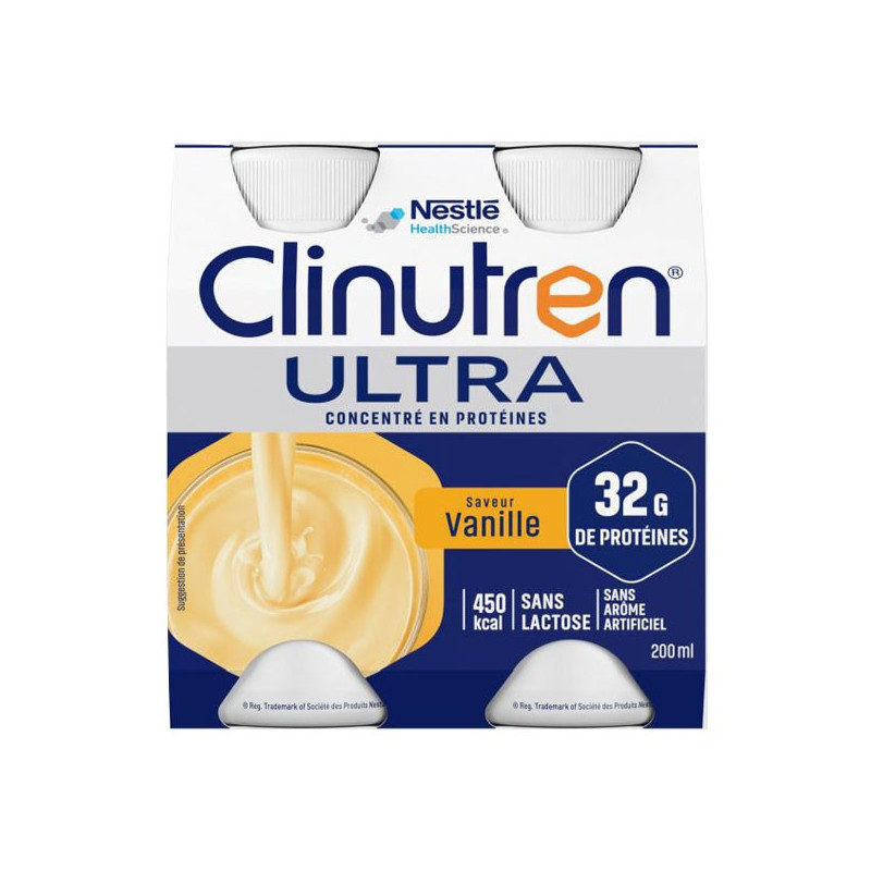 Clinutren Ultra boisson saveur vanille 4x200ml