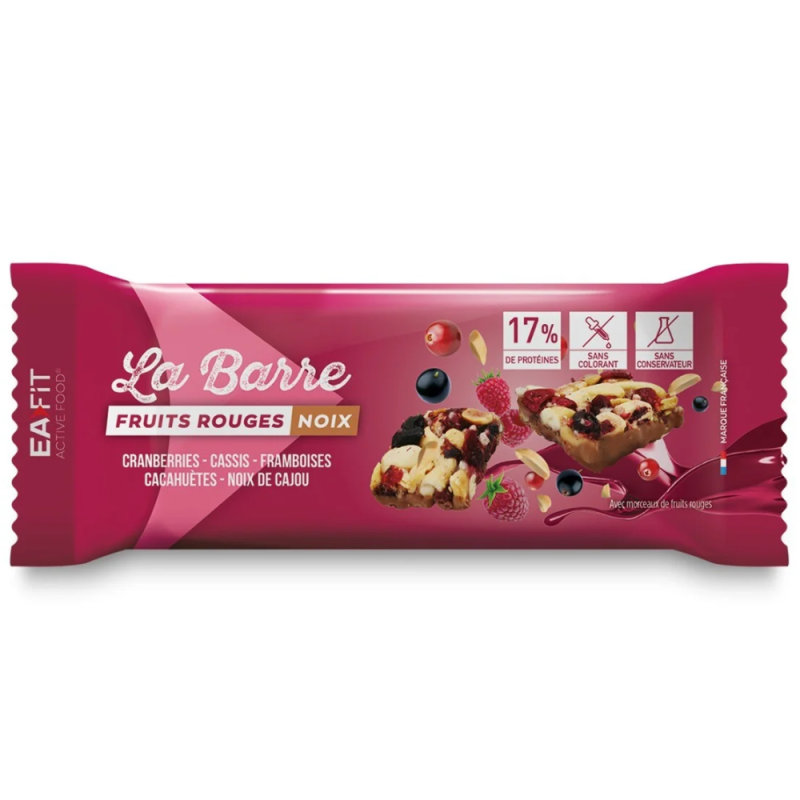 Eafit fit la barre protéinée fruits rouges & noix 40g