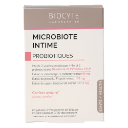 Biocyte Microbiote Intime Probiotiques Confort Urinaire 20 gélules