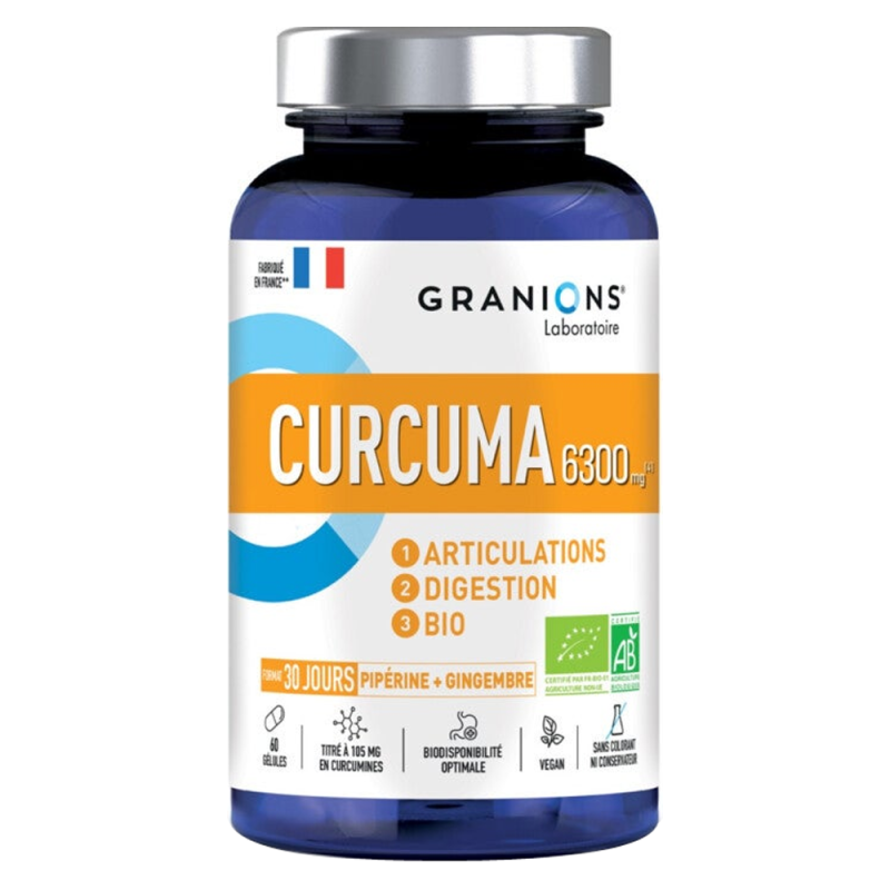 Granions Curcuma 6300mg bio 60 gélules