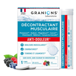 Granions Décontractant musculaire Fruits des bois 20 comprimés effervescents
