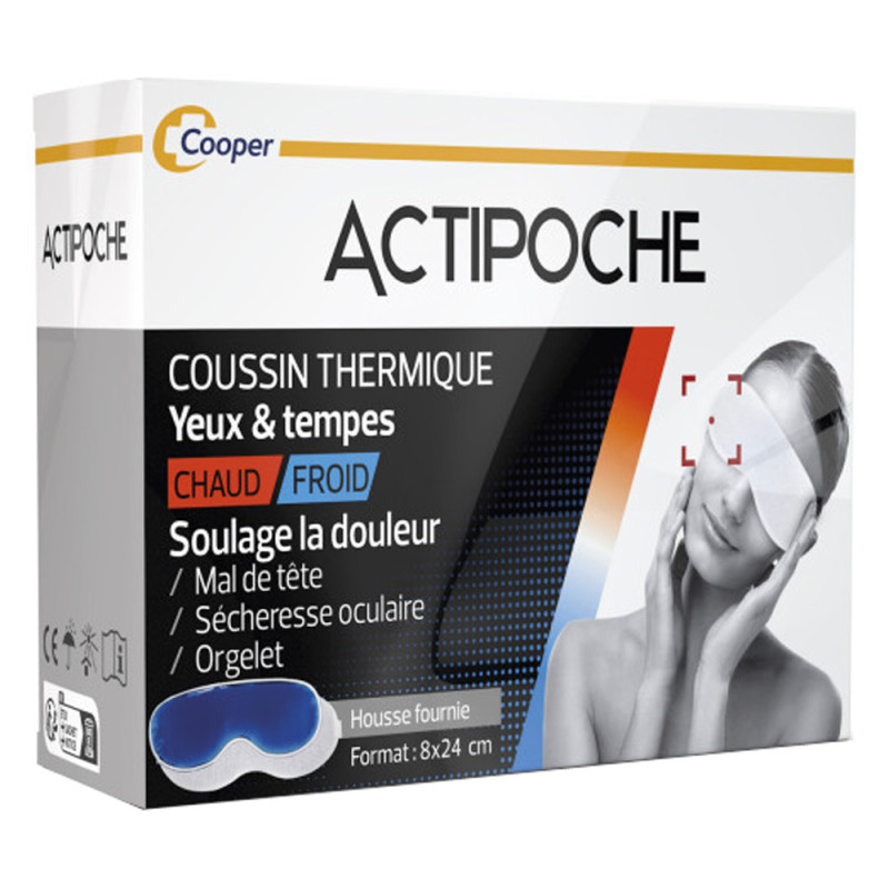 Actipoche Coussin Thermique Yeux & Tempes 8 x 24cm