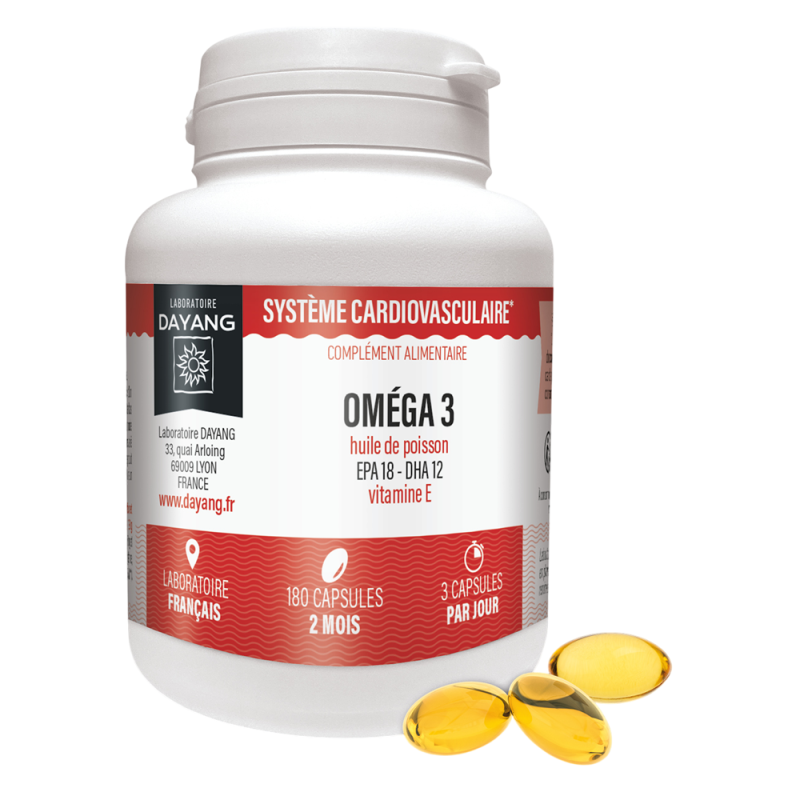 Dayang Oméga 3 Huile de Poisson EPA 18 - DHA 12 - 180 capsules