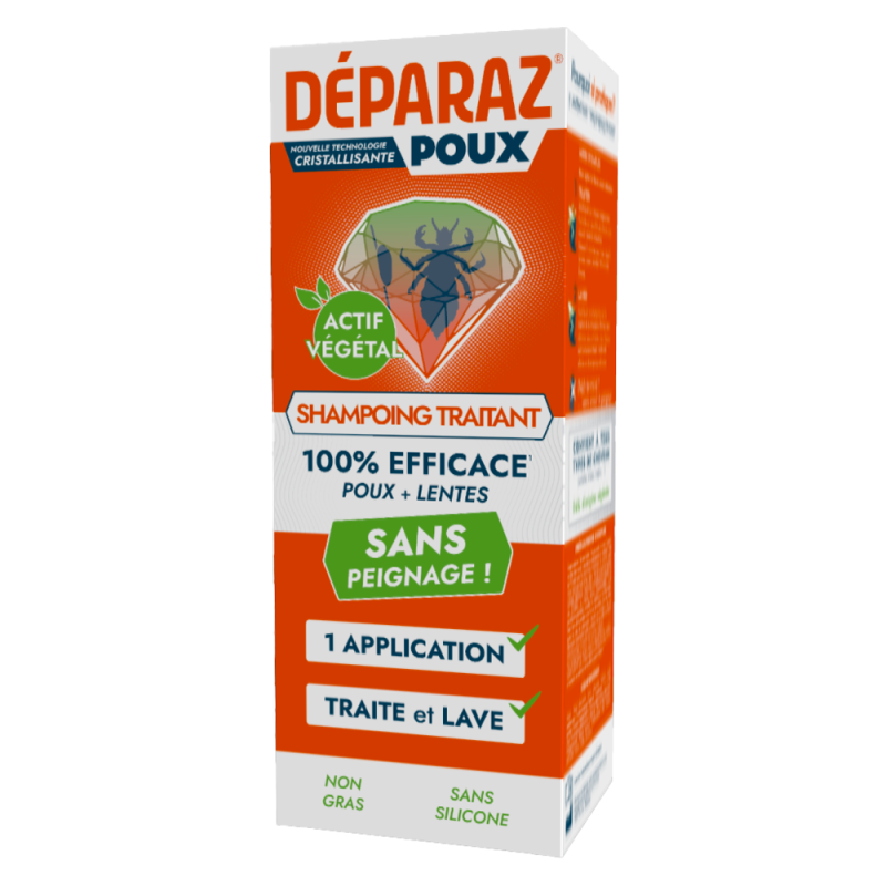 Déparaz Poux Shampoing Traitant Poux + Lentes 150ml