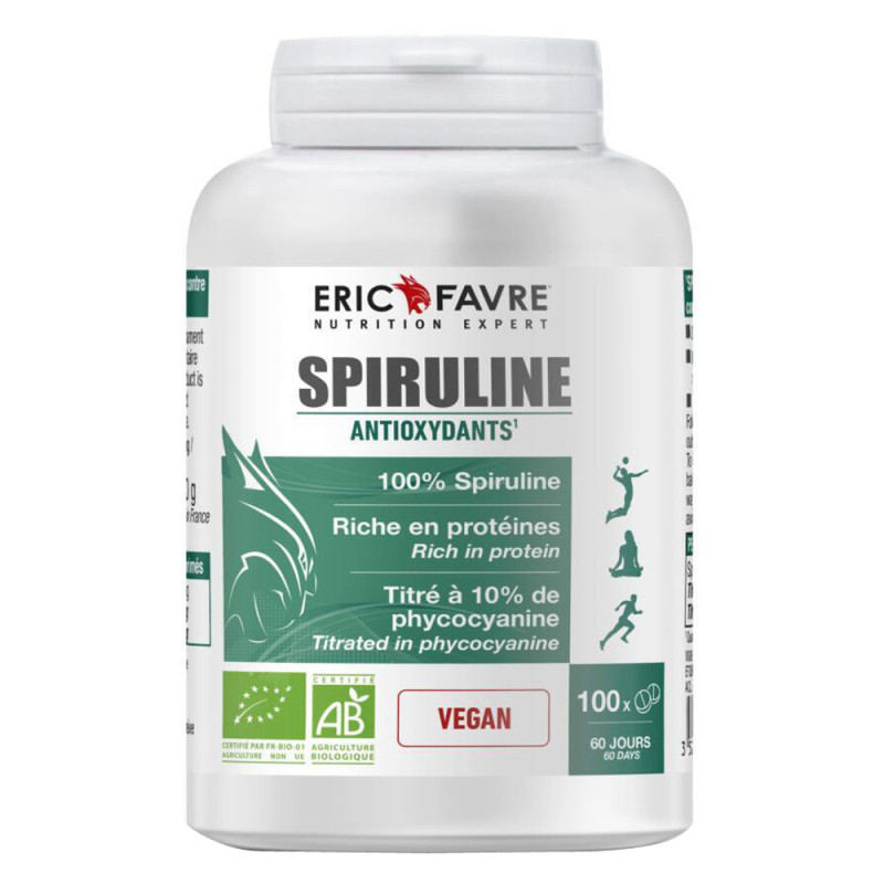 Eric Favre Spiruline Antioxydants Vegan Bio 100 comprimés