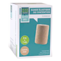Marque Conseil Bande élastique de contention 7cmx3m chair