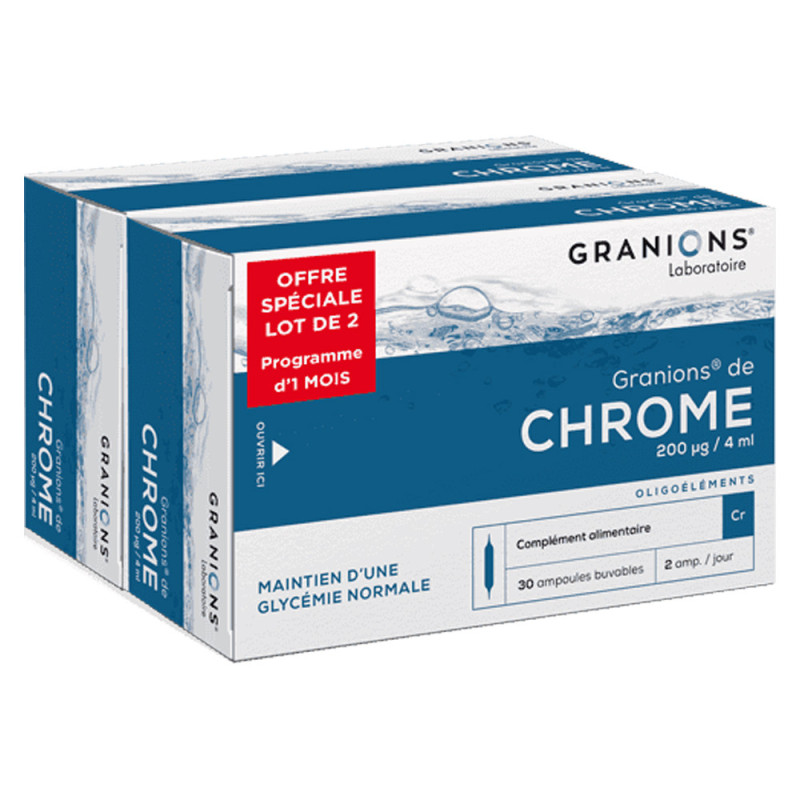Granions Chrome lot de 2 x 30 ampoules