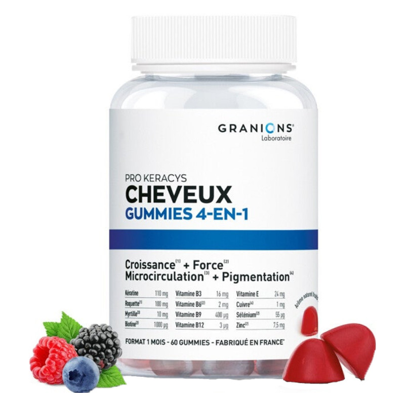 Granions Pro Keracys Cheveux gummies 4-en-1