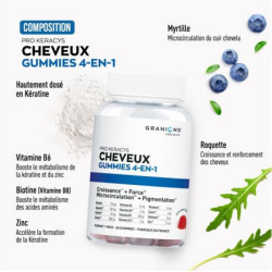 Granions Pro Keracys Cheveux gummies 4-en-1