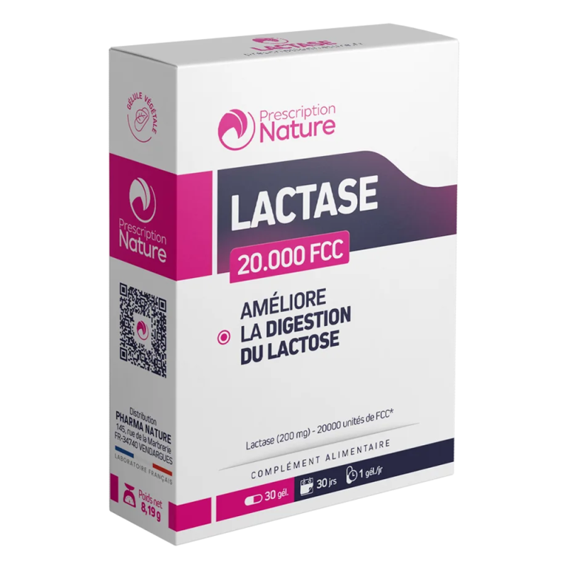 Prescription Nature Lactase 20.000FCC 30 gélules