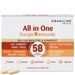 Granions All-in-One Énergie Immunité 60 comprimés