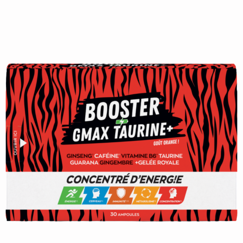 Gmax taurine+ lot de 2 x 30 ampoules