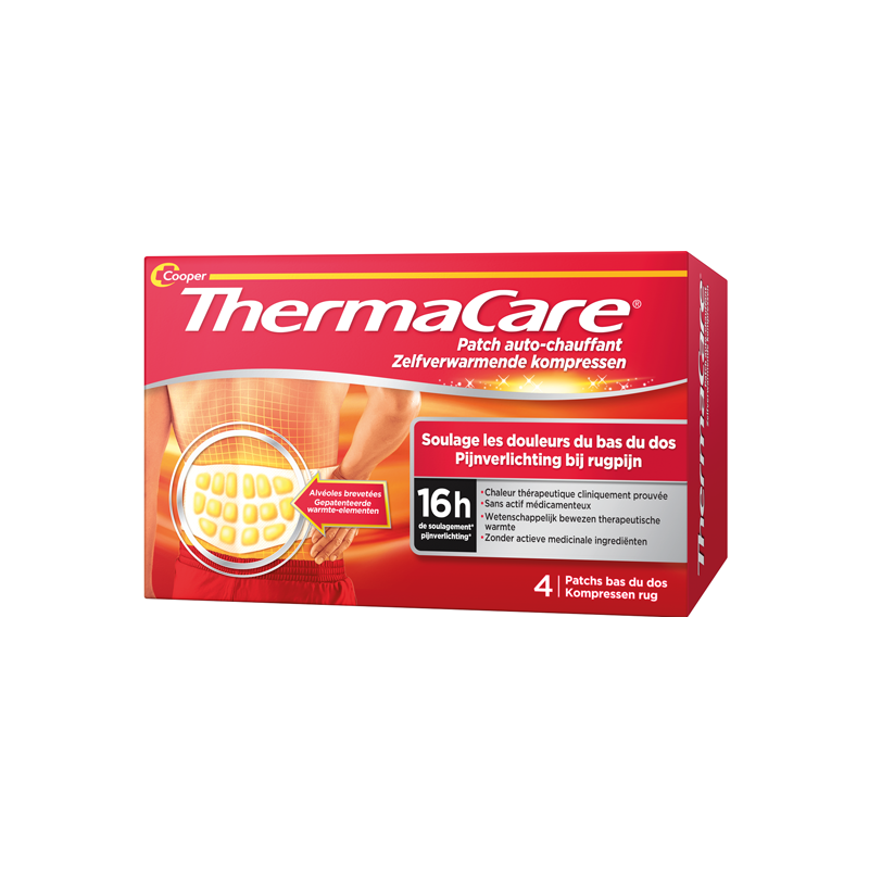Thermacare Patch auto-chauffant 16h bas du dos 4 patchs