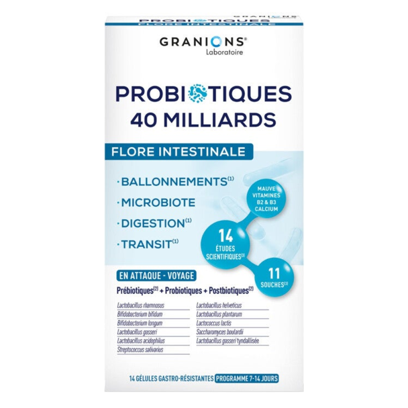 Granions Probiotiques Flore Intestinale 14 gélules