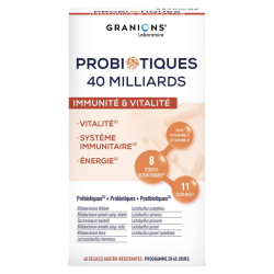 Granions Probiotiques Immunité et vitalité 40 gélules