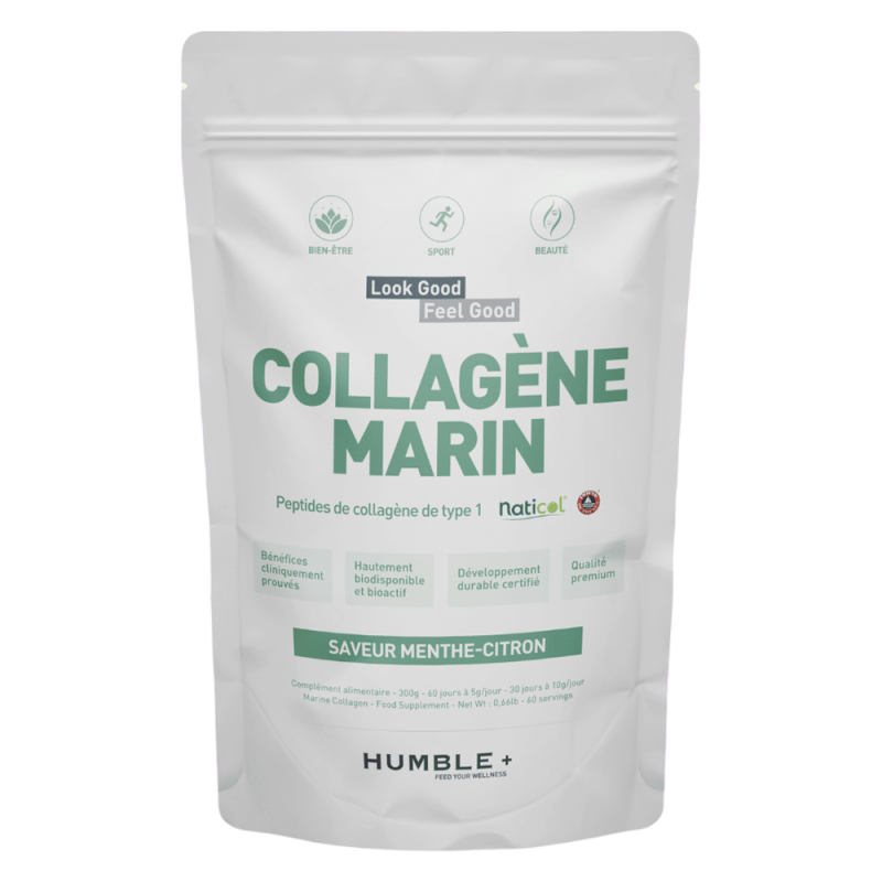 Humble+ Collagène Marin saveur menthe-citron 300gr