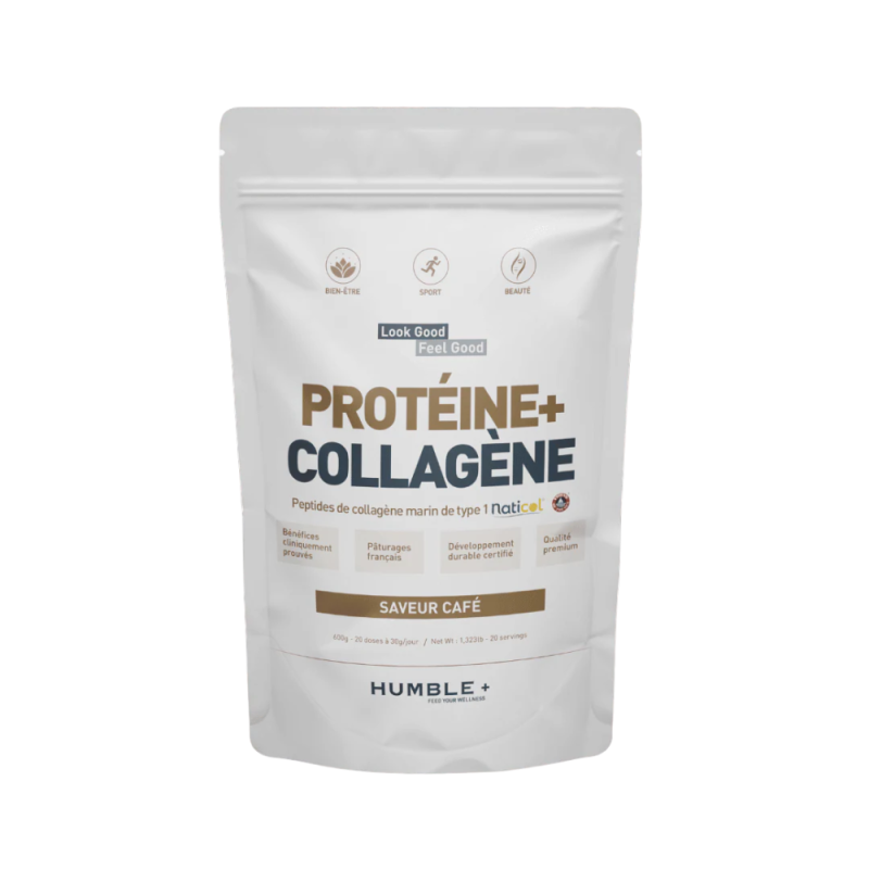 Humble+ Protéine + Collagène marin Café 600g