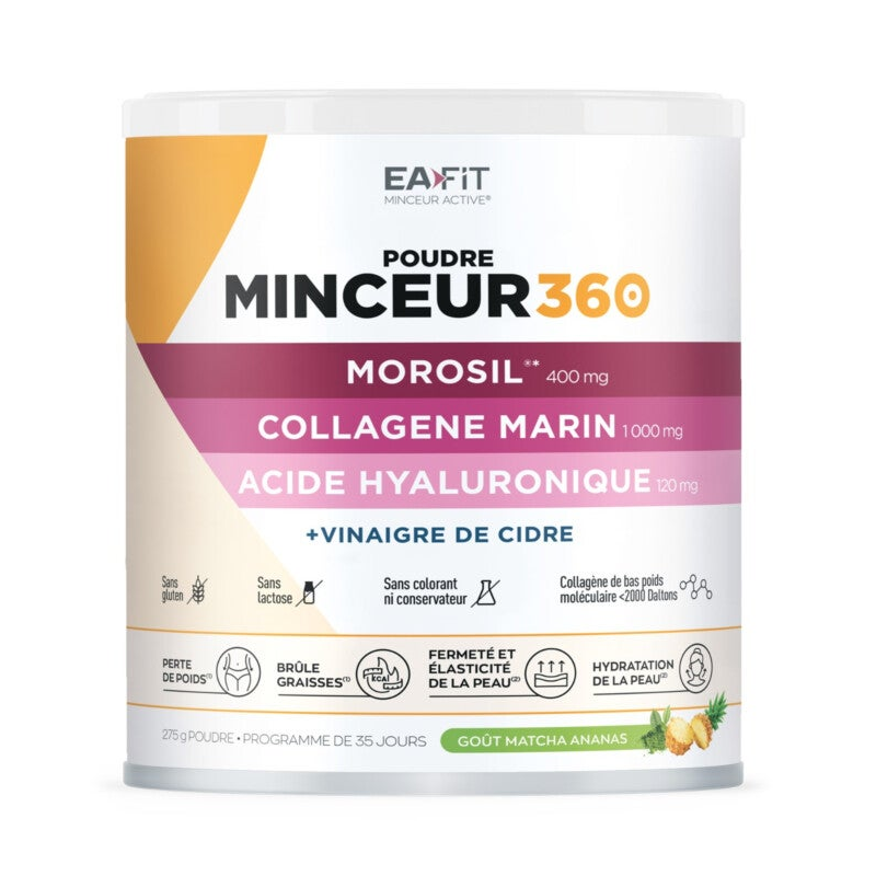 Eafit Poudre Minceur 360 Morosil goût Matcha Ananas 275gr