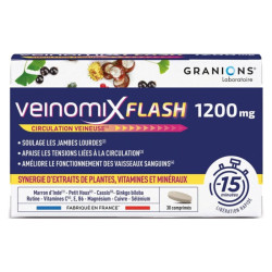 Granions Veinomix flash Circulation veineuse 30 comprimés 1200mg