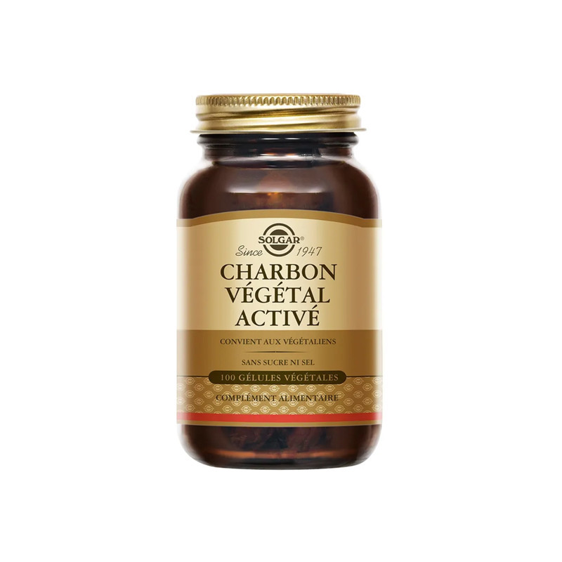 Solgar Charbon Végétal activé 100 gélules