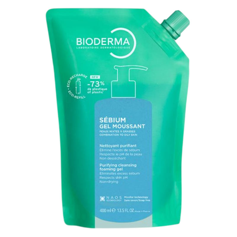 Bioderma Sébium Gel Moussant Éco-recharge 400ml