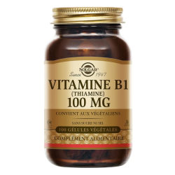 Solgar Vitamine B1 Thiamine 100mg 100 gélules végétales
