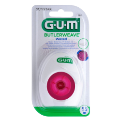 GUM Butlerweave Waxed 1155 Fil Dentaire ciré nature 55m