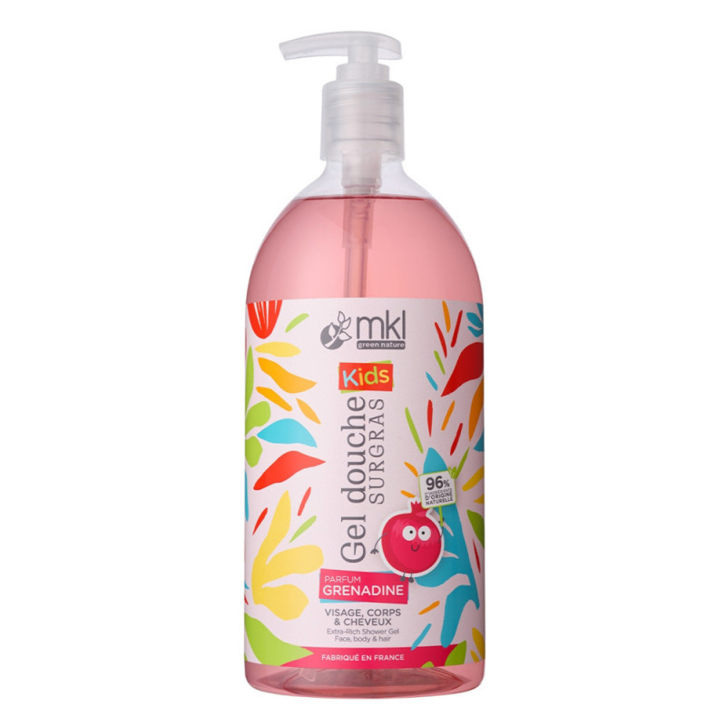 MKL Green Nature Kids Gel douche surgras grenadine 1L
